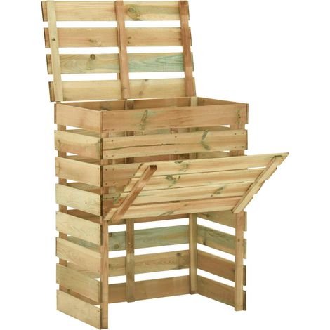 vidaXL Slatted Garden Composter Green 110 x 58 x 113 cm
