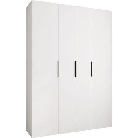 Armoire Hartford 574, Blanc, 246x170x42cm, Portes d'armoire: Avec des charnières, Nombre d'étagères: 12 (1/5)