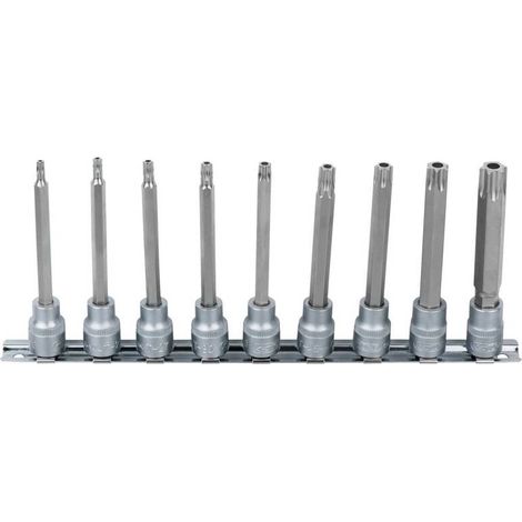 [GEBRAUCHT] B-Ware KS Tools Stecknuss Set Nuss Torx mit Stirnlochbohrung 3/8" 9tlg Aufsteckschiene
