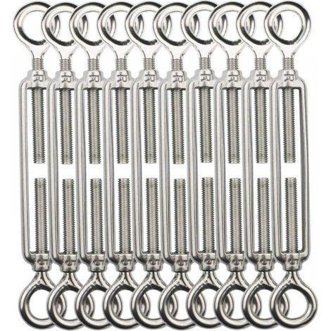 Tendeur de câble M5, Tendeur de câble en acier inoxydable 304 pour corde à linge, cintre, câble de corps -10 pcs. (1/5)