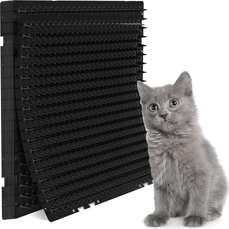 Lot de 10 Tapis Anti-Intrusion pour Jardins Répulsif Chats, Chiens Pointes Douces Durable 42x34cm Protège Plantes et Extérieur Résistant aux Intempéries (10, Noir) (1/5)