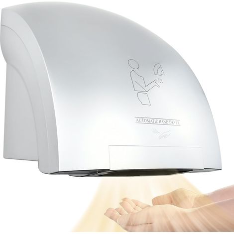 Kommerzieller Händetrockner für das Badezimmer zu Hause, vollautomatischer Induktionshändetrockner für wandmontierte Toiletten und Büros, 220 V, 1800 W (1/4)
