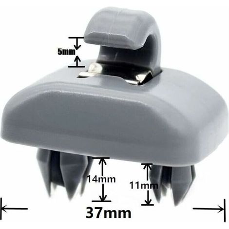 2 pièces Clip pour visière de Voiture, Crochet Pare-Soleil pour Voiture, pour Audi A1, A3, A4, A5, Q3, Q5 (8E0, 857, 562) A7, B6, B7, B8, S4, S5, Gris (1/3)