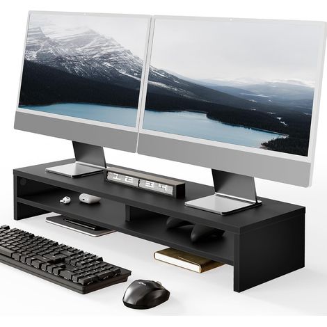 Support Ecran PC, 80cm, Pour Ordinateur Moniteur TV, Noir (1/5)