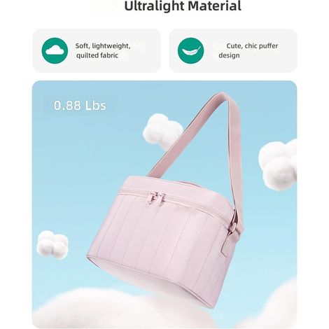 Sac à lunch matelassé isotherme pour femme, léger et portable. (1/5)