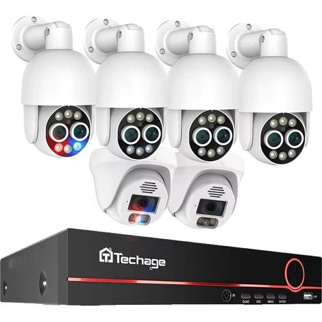 Kamerasystem, 8MP Auflösung, Nachtsichtfähigkeit, 8CH NVR 6 Kamera A, Keine-b, EU Stecker-c (1/2)