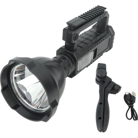 royaluxe - Lampe torche portable rechargeable W590, projecteur puissant, lumière blanche, rechargeable par USB (1/5)