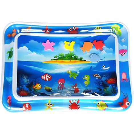 Bauchlage-Wassermatte für Babys und Kleinkinder, aufblasbare PVC-Wasserspielmatte für Jungen und Mädchen, lustiges Spielparadies