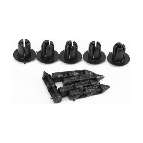 Clips de fixation plastique Rivet 6mm 100pcs pour carénage moto Honda Yamaha Suzuki (1/5)