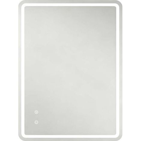 Miroir de salle de bain LED 60×80 cm avec éclairage réglable et fonction anti-buée, sans cadre, montage horizontal ou vertical (1/5)