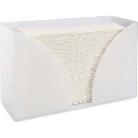 Distributeur De Porte-Essuie-Tout De Comptoir En Acrylique Blanc Pour Cuisine Ou Salle De Bain (1/4)