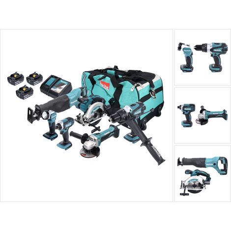Combopack 5 Werkzeuge 18V LXT (3x3,0 Ah) in Transporttasche LXT600 - MAKITA DLX6046 (1/5)