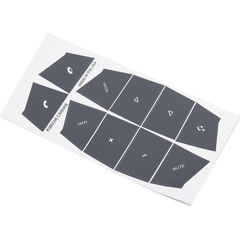 Autocollants de réparation pour boutons de volant Porsche Cayenne, noir mat (1/4)