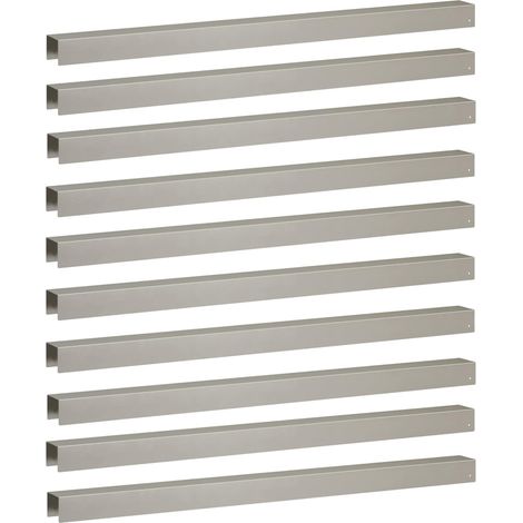 Garten-Abdeckprofil 10 stk. 100 x 6 x 5 cm Edelstahl Silber vidaXL (1/5)
