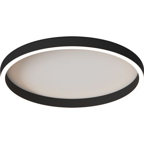 Plafonnier LED D590 38W CCT IRC90 Variable Noir Brossé ZAMBELIS 25167 - Switch 2700-3000-4000K