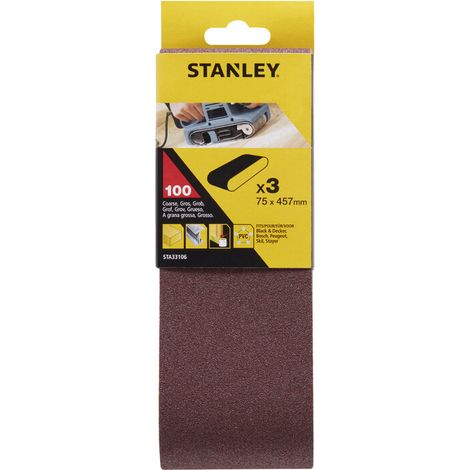 PIRANHA STANLEY STA33106 (X33106) 3 NASTRI 75X457 GR.100- STANLEY- 1,0 pz