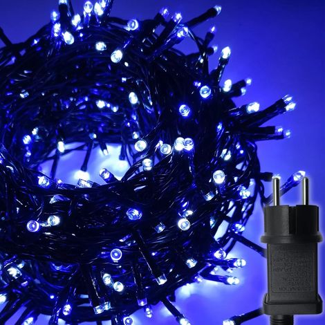 Luci di Natale Vintage 500 LED 25m Catena Luminosa 8 Giochi di Luce IP44 Interno Esterno Bianco Freddo + Blue