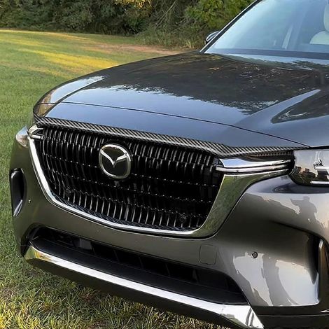 Garniture de protection chromée pour bord de capot Mazda CX-90, accessoires automobiles, bande décorative au-dessus de la calandre ( ) (1/5)