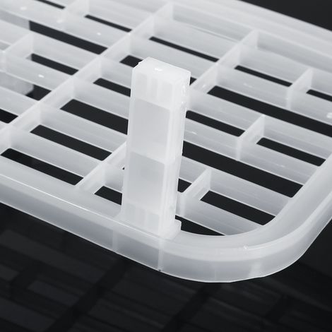Étagère sous évier, égouttoir à vaisselle, porte-assiettes, étagère de rangement pour cuisine et salle de bain en plastique (1/5)