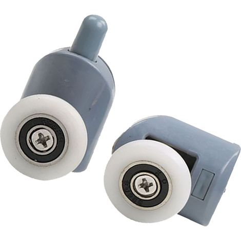 Lot de 10 roulettes à ressort en nylon à roue unique pour porte coulissante en verre de salle de bain, accessoires de salle de douche, roulettes de suspension (1/5)
