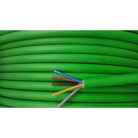 Cavi al metro cavo fg16om16 multipolare fg16 verde 5 conduttori da 4mmq con giallo verde fg7om1-5gx4 fg16om16-5gx4