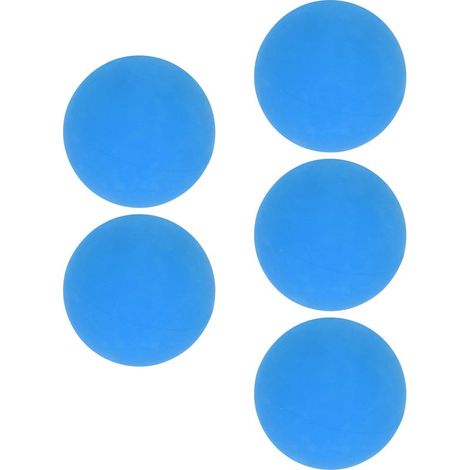 Fünf 6 cm große Hüpfbälle aus sicherem und umweltfreundlichem Gummi sind tragbare Gymnastikbälle, die sich für Kinder zur Verwendung in Schwimmbädern, am Strand und anderen Orten eignen. (Blau) (1/5)