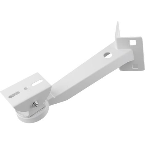 Support de caméra de sécurité, fixation murale d'angle en aluminium pour la surveillance extérieure par CCTV, angle réglable, blanc (1 pièce) (1/4)