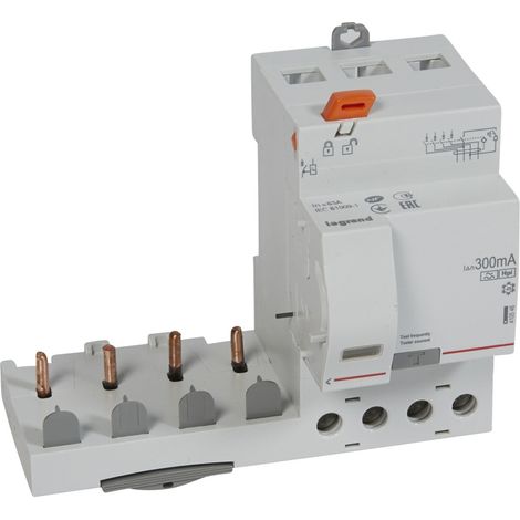 Bloc différentiel adaptable à vis DX³ pour disjoncteur 1 module par pôle 4 Pôles 400V 63A type F 300m LEGRAND 410546