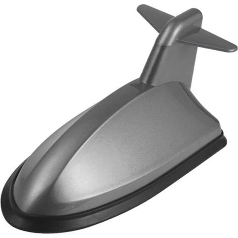 Antenne D'aileron de Requin de Voiture, Étanche Antenne Requin Universelle Antenne de Réception de Signal Radio Antenne de Voiture Auto-adhésive Décoration Extérieure de Voiture,Gris