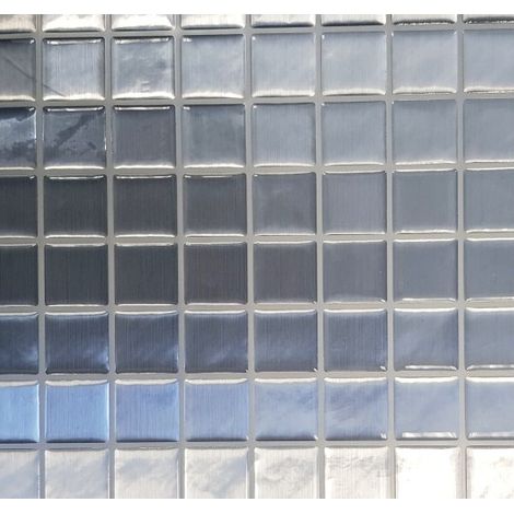 Azulejo adhesivo 3D de metal - Accesorios de decoración
