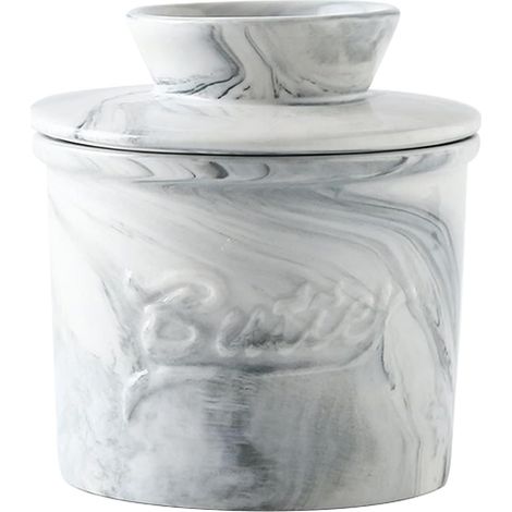 Pot Beurre Français Couvercle Céramique, Rangement, Récipient, Récipient pour conservation en céramique Pour Cuisine, Dîner, Repas, , Fête, Pique-Nique, (1/5)