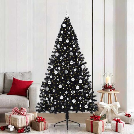 Teenpull – Künstlicher vorbeleuchteter Weihnachtsbaum Schwarz 210 cm PVC (1/5)