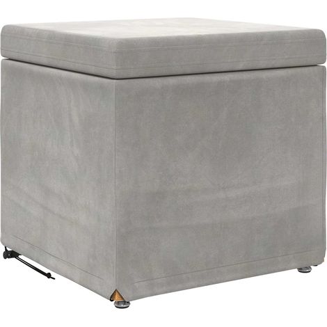 Taburete Gris Claro Terciopelo y Madera Fabricada vidaXL (1/5)