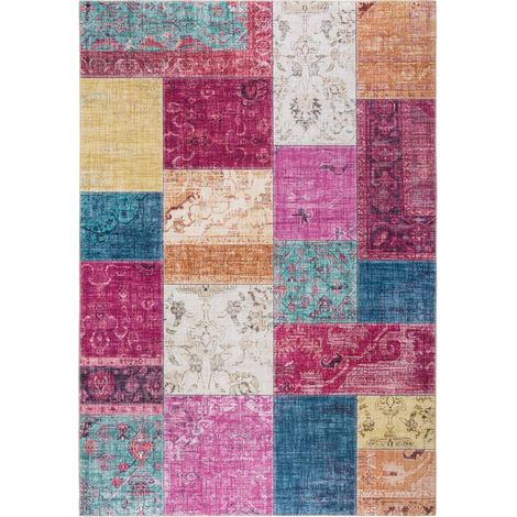 Homcom Teppich pfegeleicht Kurzflor Multi 290 x 200 x 0,7 cm (1/4)
