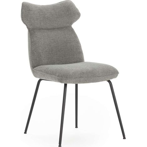 Pack de 2 sillas modelo Dimitri tapizado textil gris, 91cm(alto) 47cm(ancho) 64cm(largo) (1/5)