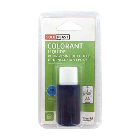 Flüssige Einfärbung für SOLOPLAST Harz 15ml transluzent blau