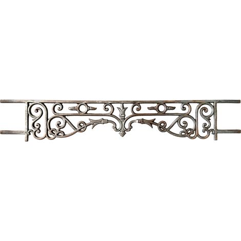 Deco Fer Forge – Appui de fenêtre en fonte d'époque 940mm – Hauteur 180mm – Style Haussmannien – Prêt à sceller – Garde-corps en carré plein 12mm