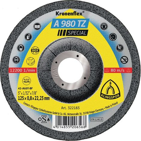 Disque a tronconner 125x0.8x22.23 Klingspor (1/5)