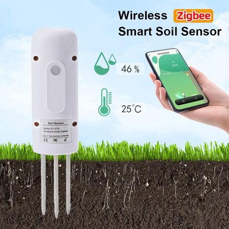 Tuya Zigbee – Misuratore wireless di umidità del suolo, tester di temperatura e umidità, monitor per piante, rilevatore impermeabile IP67 per la coltivazione in giardino. (1/5)