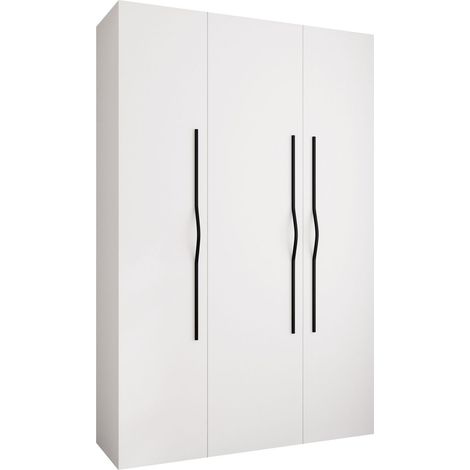Armario Hartford 563, Blanco, 246x160x42cm, Puertas de armario: Con bisagras, Número de estantes: 7 (1/5)