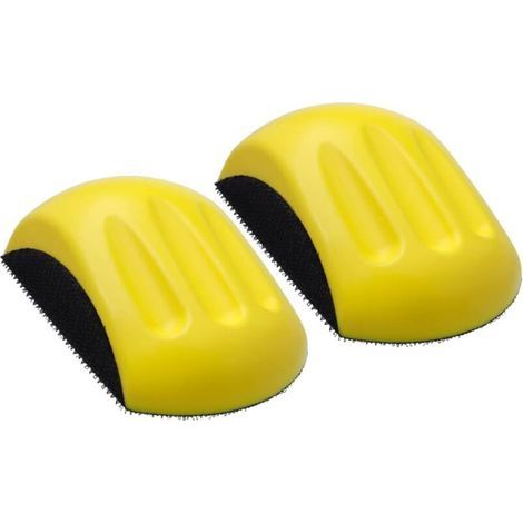 Lot de 2 Bloc de Ponçage en Forme de Souris, Tampon de Ponçage Jaune de 5'' Cale à Poncer Manuel pour Polissage et Restaurat (1/4)