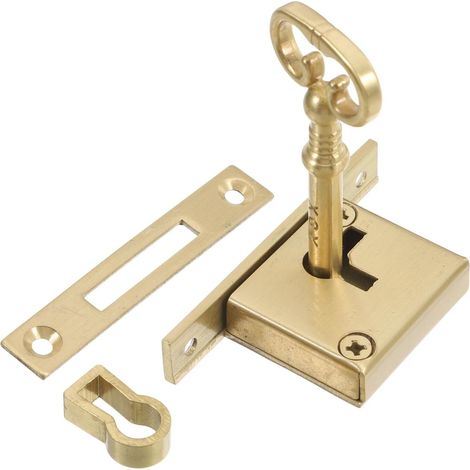 Serrure de porte meuble Ciieeo Square en laiton doré au design (1/5)