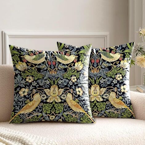 Housse de Coussin 45 x 45 cm Lot de 2 Canapé Taie d'oreiller Douce pour Maison Salon Chambre Lit Clic Clac (1/5)