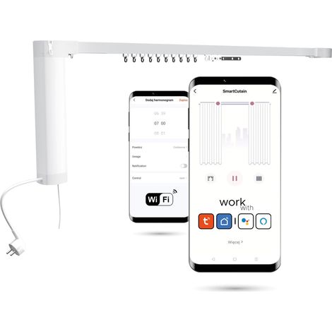 Asta per tende elettrica WiFi Tuya da 8,2 m - set completo (1/5)