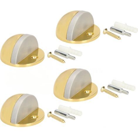 Lot de 4 butoirs de porte pour montage au sol pour limiter le mouvement de la porte 45 x 25 mm en laiton- (1/5)