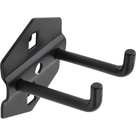 JBM16865 50mm 2-Zacken Haken - schwarz (1/4)
