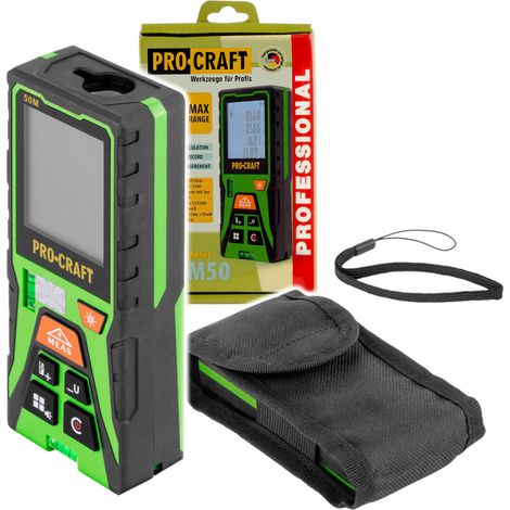 Telemetro laser Procraft PLDM50 50 m + custodia