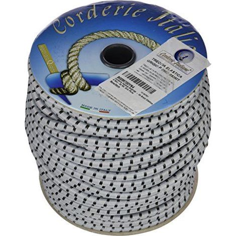 Corderie Italiane 6032199-00 Braid Elastique 8 Mm-50 M Gris Perle