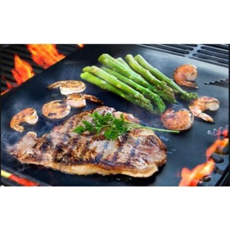 Tapis De Cuisson - 40 X 60 Cm - Pour Barbecue Gaz Electrique Charbon Et Four - Antiadhésif En Téflon - Réutilisable - Lot De 5 (1/4)