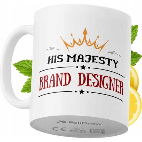 Mug design humoristique pour un créateur de marque, avec un texte amusant et un graphisme original. Idéal pour les anniversaires, les fêtes et les occasions spéciales. Mug premium pour la maison, le b